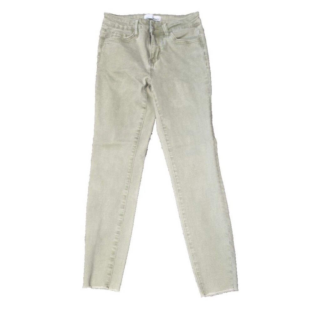 Vervet Green Jeans Size 27 5/6 5 Pocket Design Fade Design Inseam 27"